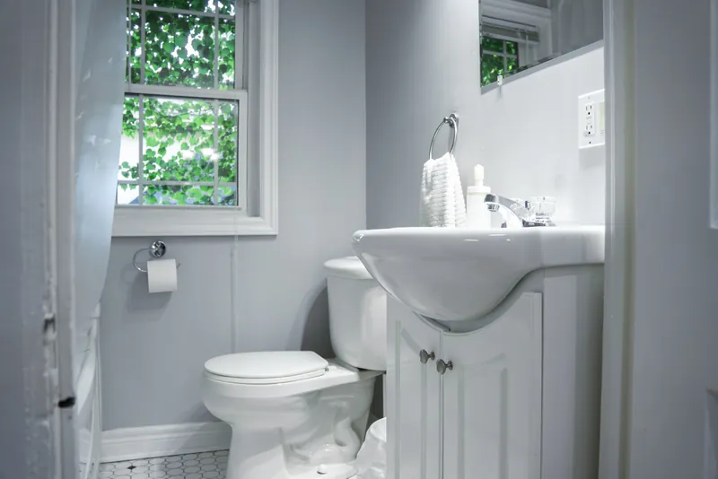 Private upper-floor washroom